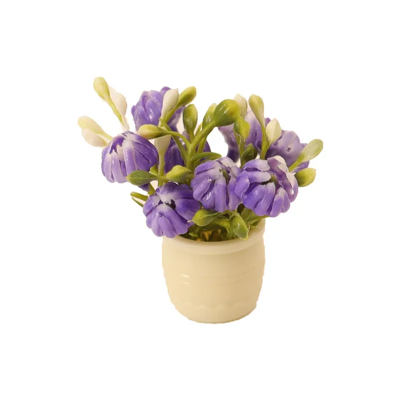 

Miniature Mini Plastic Simulation Vase Green Luo Plant Finished Flower Outdoor Doll House Model Accessories for 1:12 Dollhouse