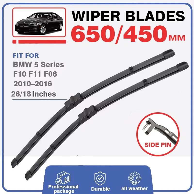 Front / Rear Wiper Blades Windshield Windscreen Auto Car Accessories For BMW 5 Series F10 F11 F07 GT 2010–2016 520d 535i LHD RHD