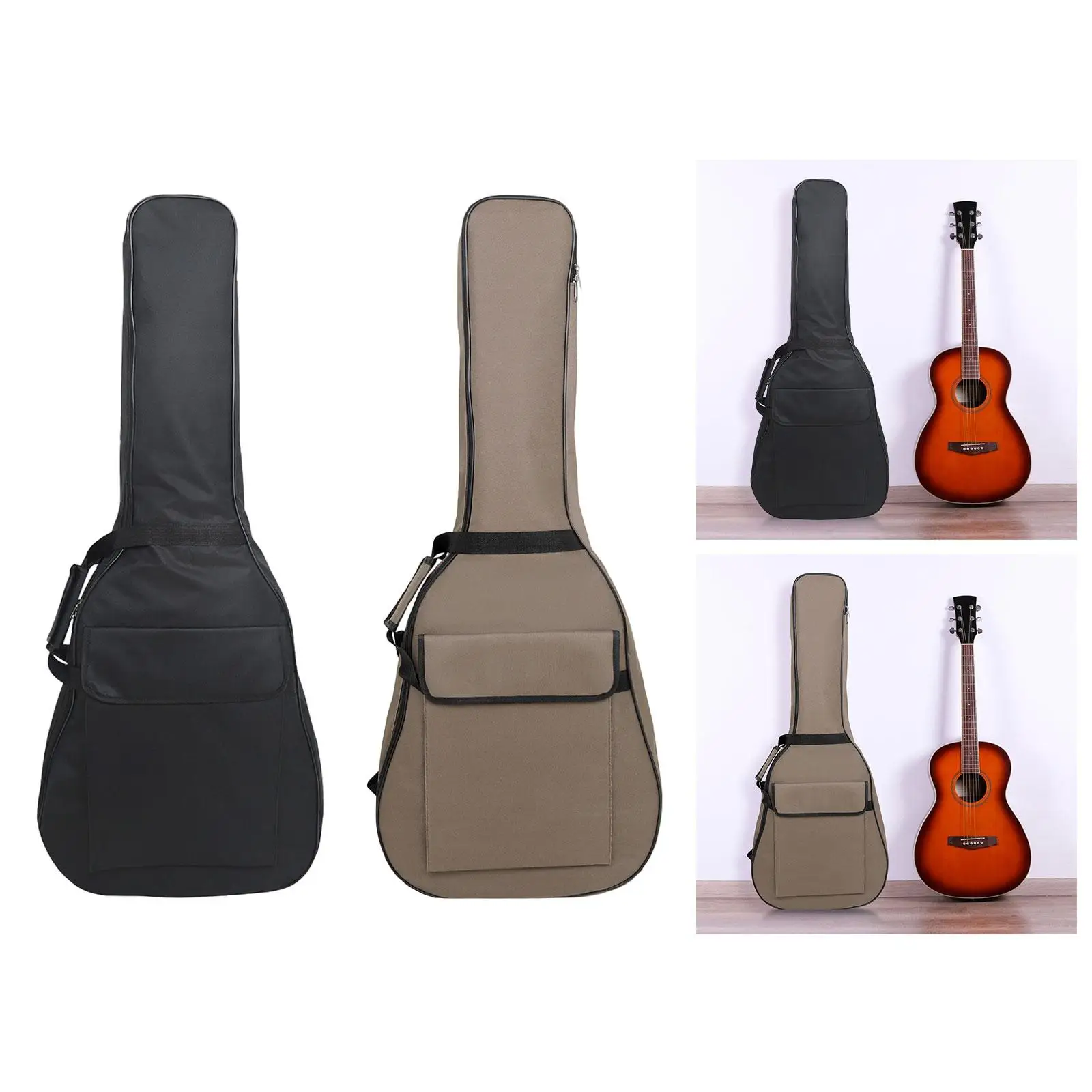 Bolsa para guitarra acústica de 41 ", correa para el hombro, práctica y grande bolsillo frontal