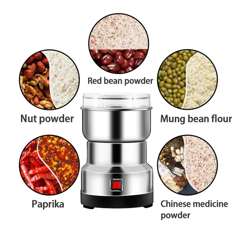 

Electric grinder coffee grains nuts beans spices grain dry food grinder flour multi-function crusher