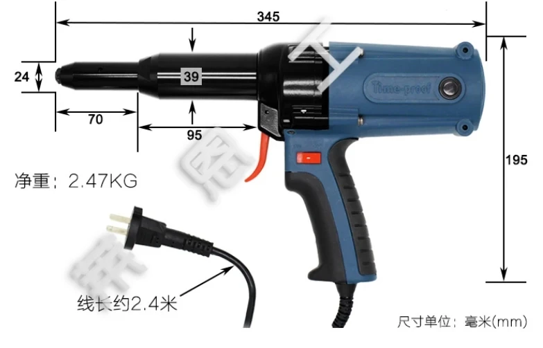 TAC-500A Electric Blind Rivets Gun Riveting Tool Electrical Power Tool 400W 220V For 3.2-5.0mm High Quality