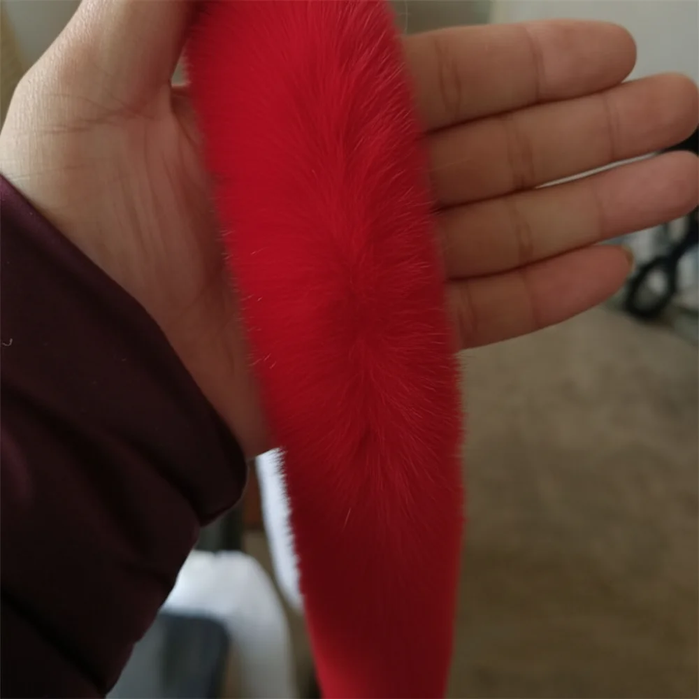 Collar Furry Fluffy Trimming Ribbon Faux Rabbit Fur 100cm Fur Tape Furry Ribbon