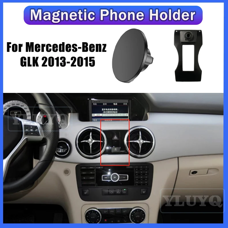 

For Mercedes Benz GLK X204 2013-2015 Car magnetic phone holder Gravity navigation stand 360° rotatable Car accessories