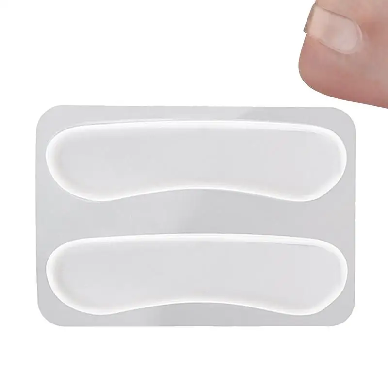 Clear Gel High Heel Cushion Inserts Pad Heel Grips Anti Slip Cushion Strips Foot Support Gel Shoe Sticker Feet Care Heel Liners