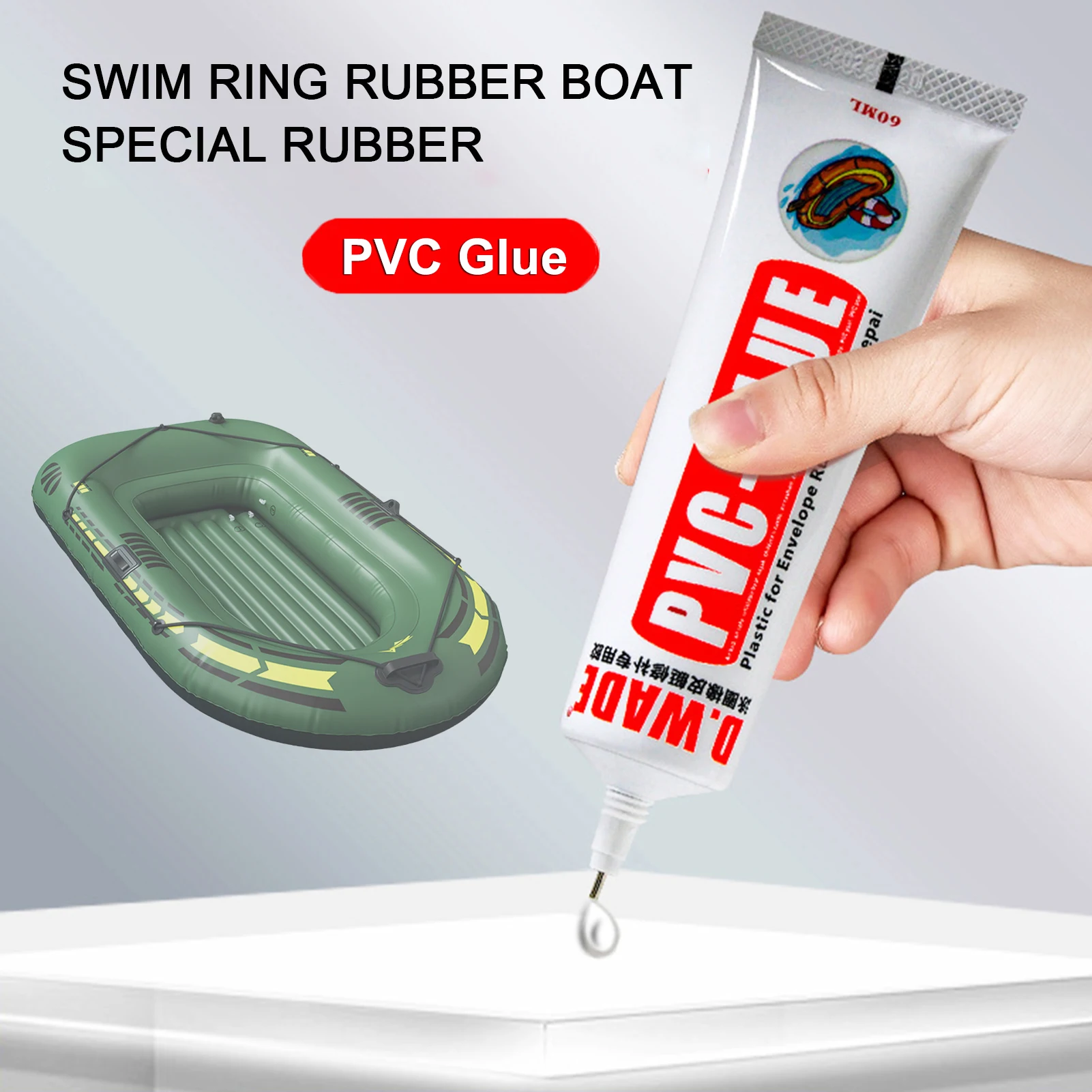 

60/120ML PVC Adhesive Inflatable Boat Repair Glue SUP Repair Glue Tubes Inflatable Boat Paddle Board Kayak Tube Repair Glue