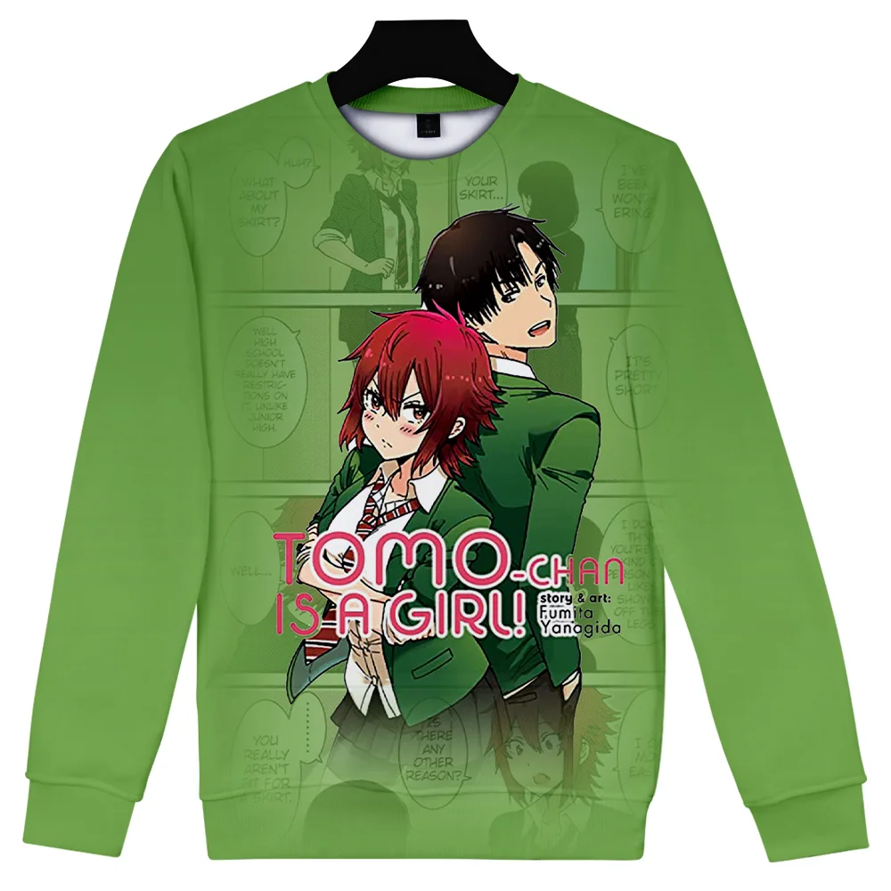 Tomo-chan Is a Girl O-Neck Sweatshirt Women/Men Fashion Long Sleeve Sweatshirts 3D Prints Casual Anime Clothes