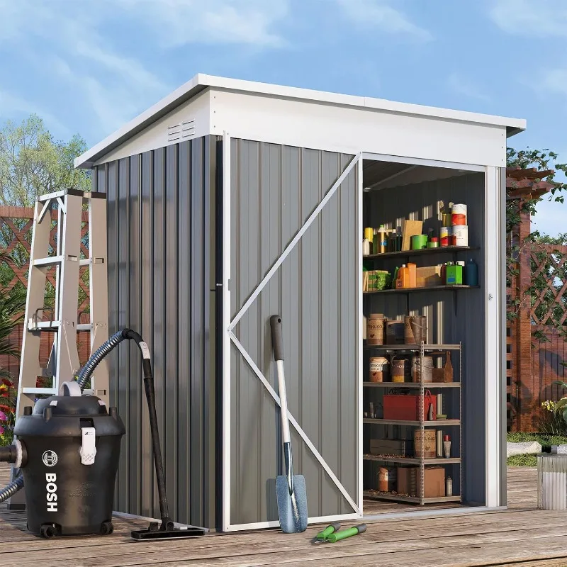 2025  5' x 3' Shed, Outdoor Storage Shed,  Utility and Tool Storage Garden Shed for Backyard, Patio, Outside use in Dark Grey