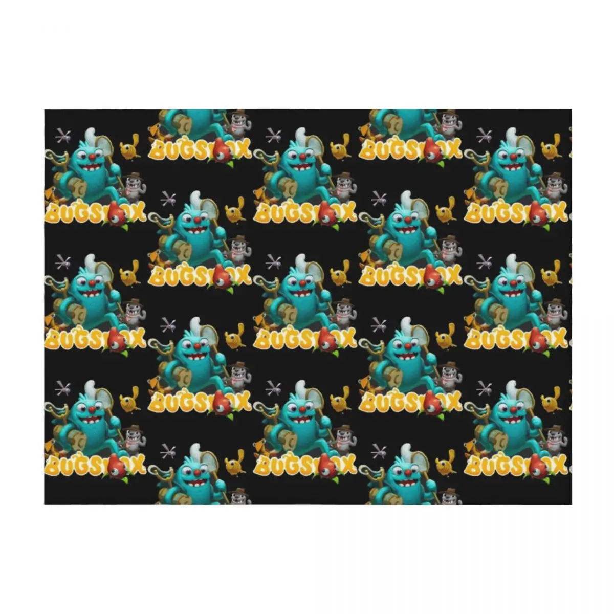 

Bugsnax Throw Blanket Luxury Cute Custom Flannel Fabric Blankets