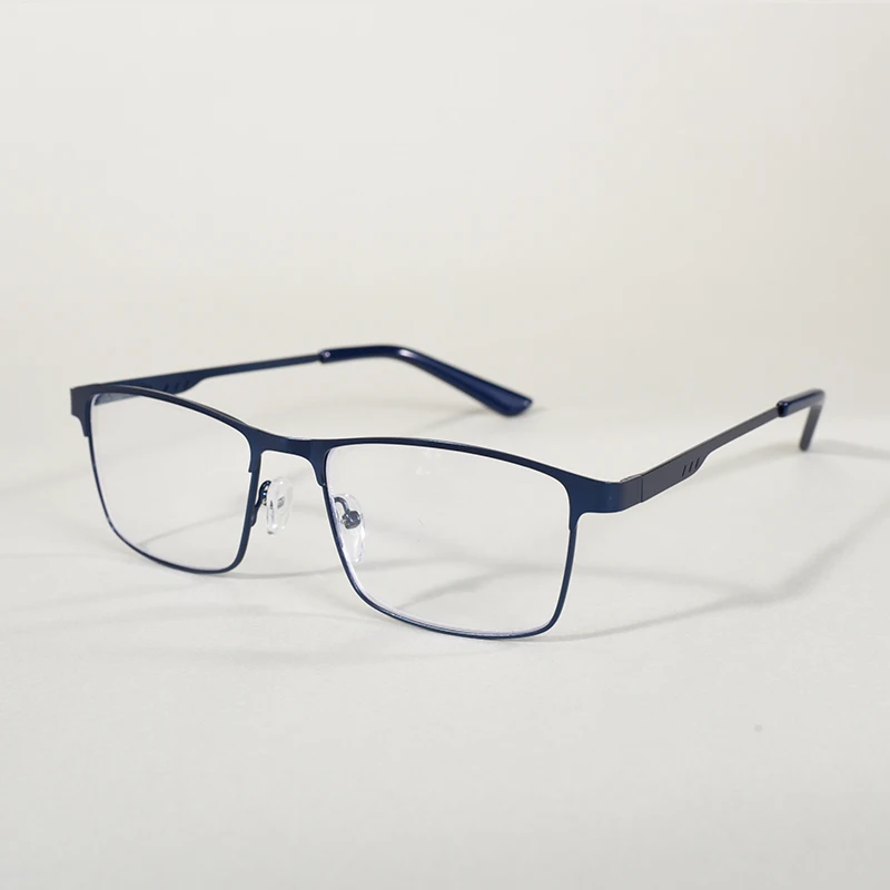Männer Quadratische Metall Großen Rahmen Lesen Presbyopie Brille Blau Licht Blockieren Brillen Reader + 1,25 1,5 1,75 2,75 2,25 – Detail 6