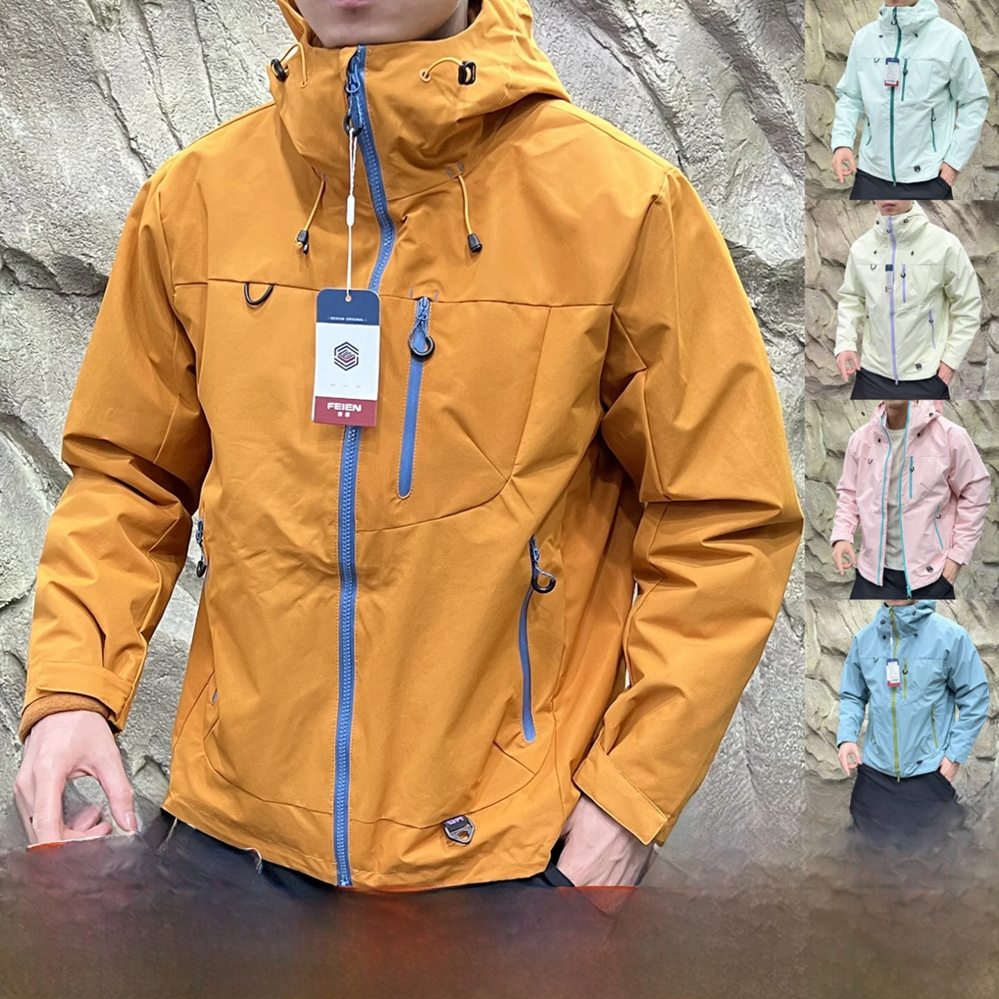 

Tee-in-One Outdoor Jaet ex Youth Faion Windproof Water-resistant Detachable Inner Vest Autumn Winter Coat for Men A...