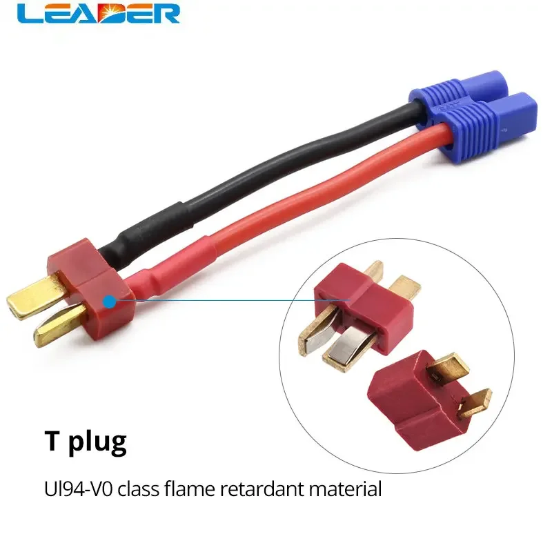 

LEADER SOLAR1 50 Pcs/lot EC3 Connector To T Plug with 14AWG 60MM Charge Cable for RC Battery Solar Mainland China