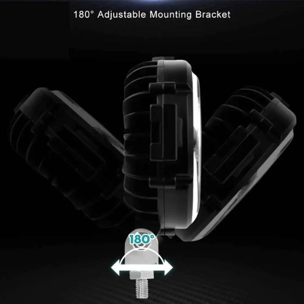 7-Zoll-LED-Arbeitsscheinwerfer, universeller Fahrlichtstrahler, Nebelscheinwerfer für Jeep, 4x4, SUV, UTV, ATV, Offroad, Boot, Traktor, LKW, Fahrzeug – Detail 9