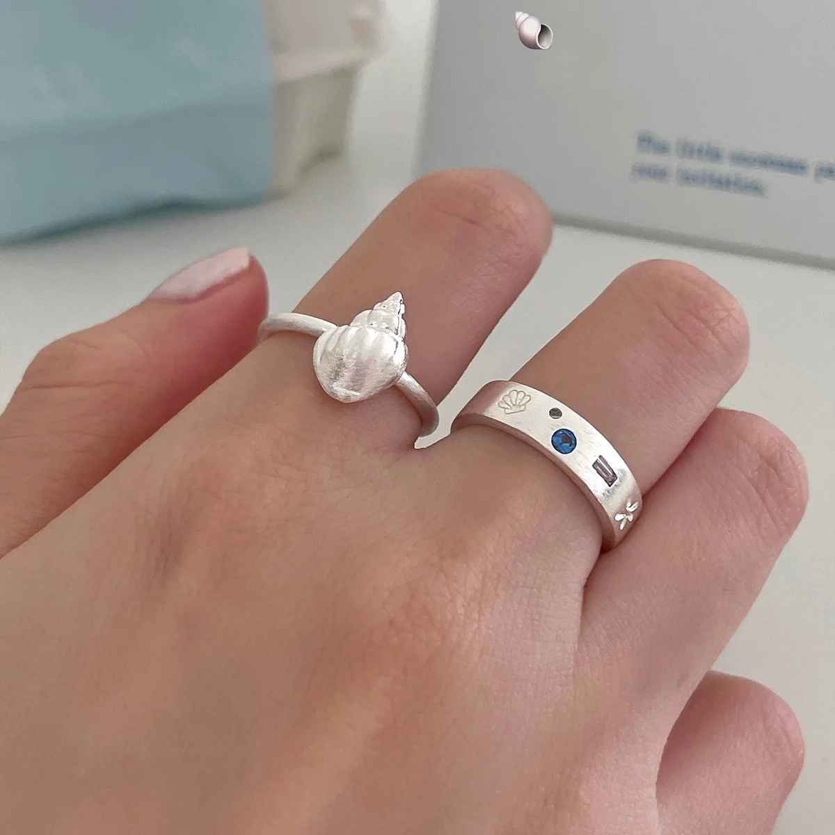 خواتم من الفضة الإسترليني عيار 925 للنساء خاتم عتيق مصنوع يدويًا قابل للتعديل من الحجر الأزرق هدية بيجو للسيدات