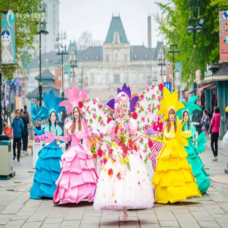 

Luxury Park performance Cloth Dance Commercial Parade Dress Night Queen's Flower Fairy Costume