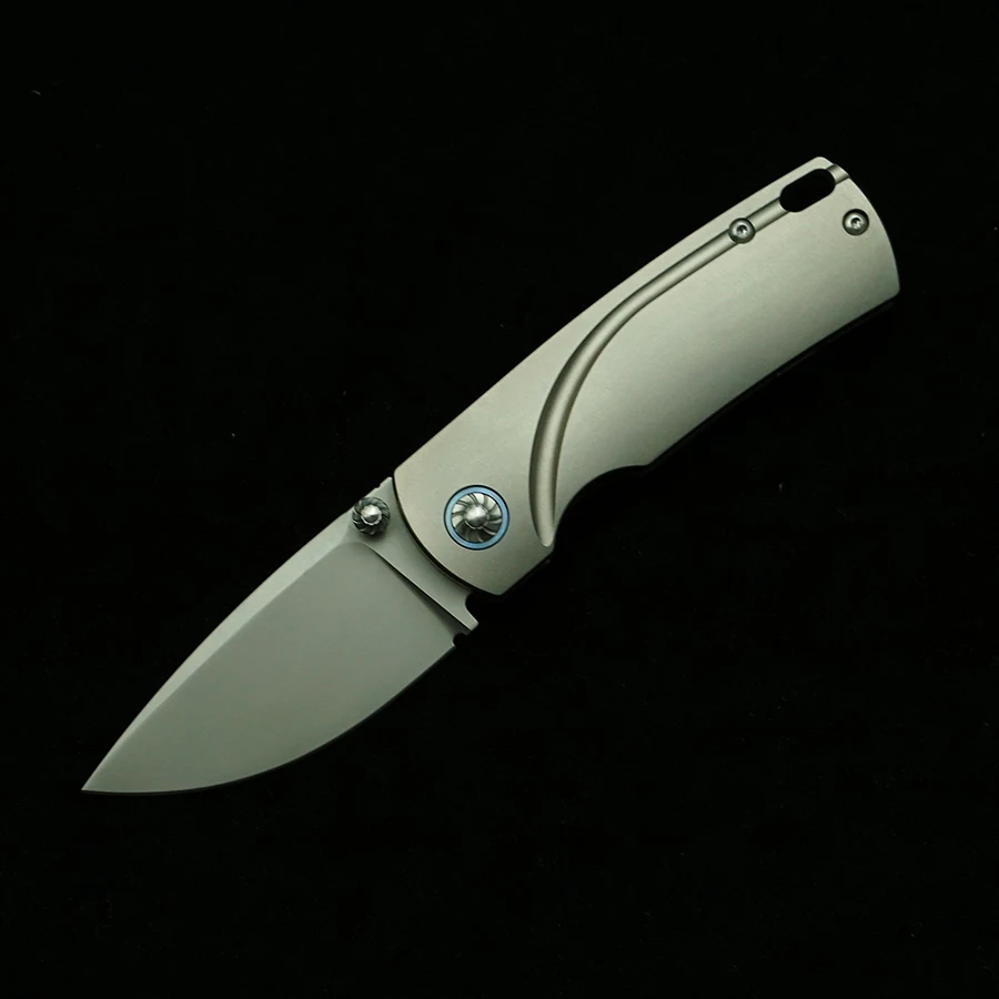 Rattlesnake Original Mini F19 Folding Knife Real M390 Blade Titanium Handle Outdoor Camping Kitchen Survival EDC Tool