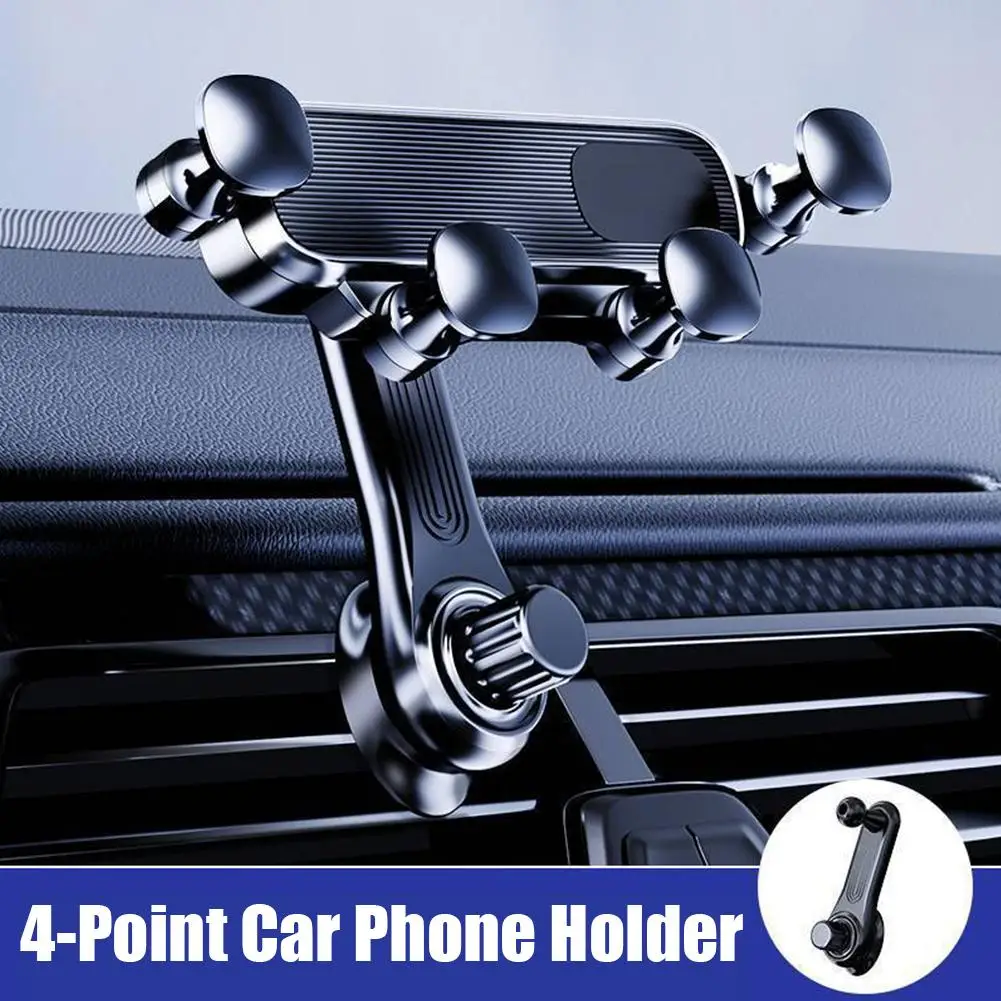 Car Air Vents Clip Mount Stand Extension Rod 360° Rotatable Phone GPS Gravity Holder Support Smartphone Car Holder In Brack J3U8