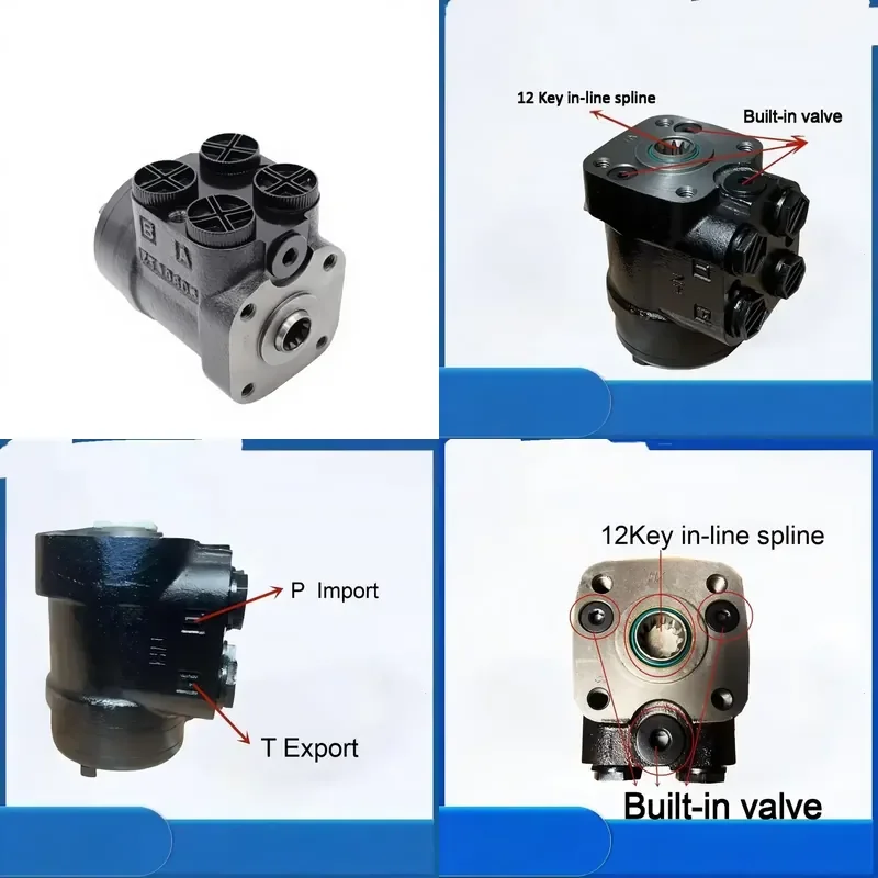 Рулевой блок YD 101s серии OSPB, давление 3000 psi, постоянный крутящий момент 200 Нм, 3000 об/мин, ось 30 мм, порт 3/8, гидравлика для вилочных погрузчиков.