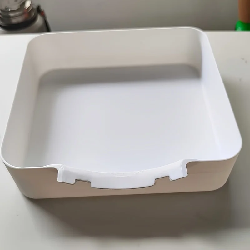 1 Stück Waschmaschinen-Abtropfschale, weiße, auslaufsichere Kunststoffwanne für Waschmaschinenfilterschlauch, Wäsche-Wartungswerkzeug