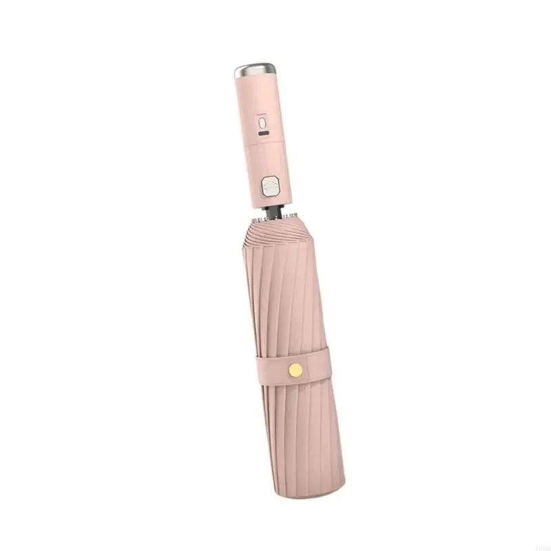j6bb مظلة مطرقة من الشمس المحمولة مع builts في USB C القابلة لإعادة الشحن المظلات حماية الشمس