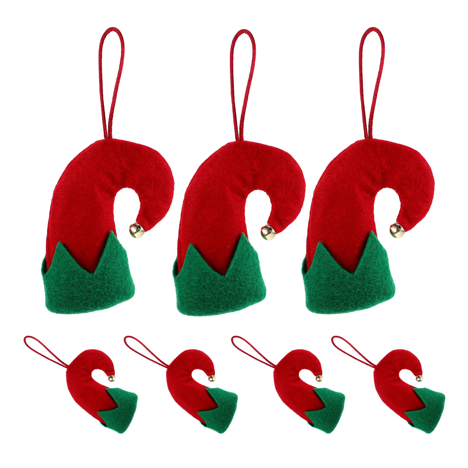 

Christmas Hat Tableware Set Tree Decor Ornaments Elf Chrsitmas Cloth Hats Decors Has