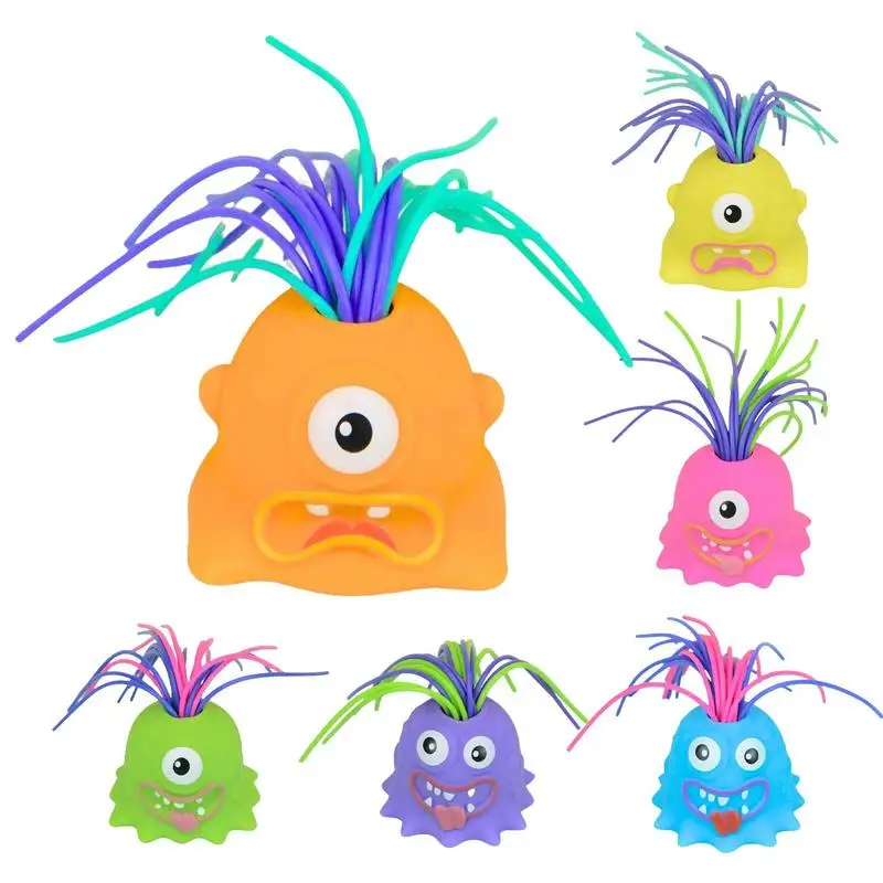 Funny Hair Pulling Little Animal Pulls Hair Screams New Unique Tricky Anti Stress Relief Toy Puzzle for Childrens Halloween Gift