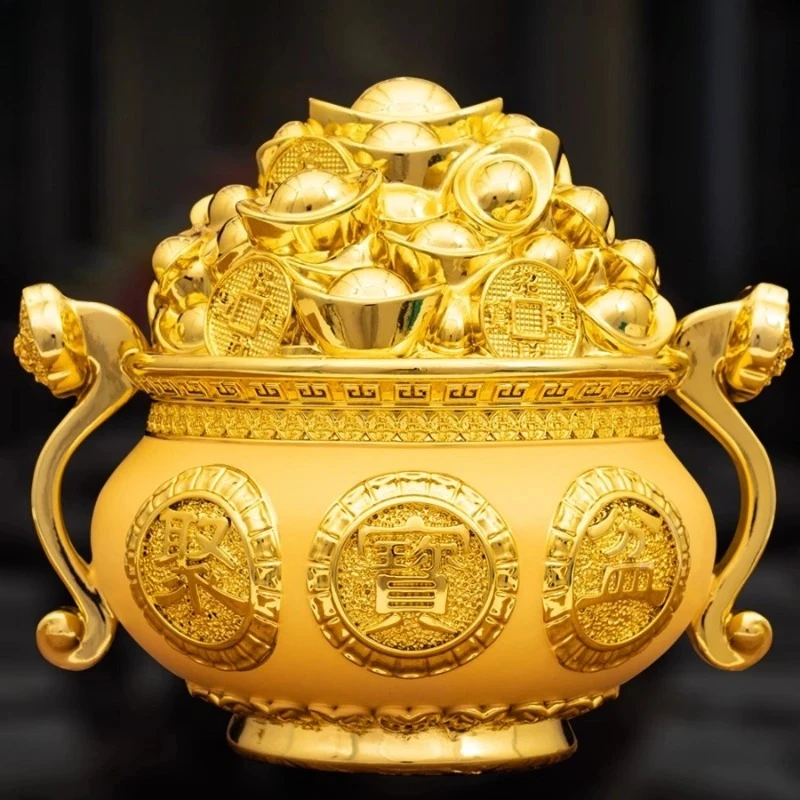 Treasure Basin Ornament Sand Gold Savings Canned Jewelry Wealth Attracting Handicrafts Ornaments Resin Opening Gift