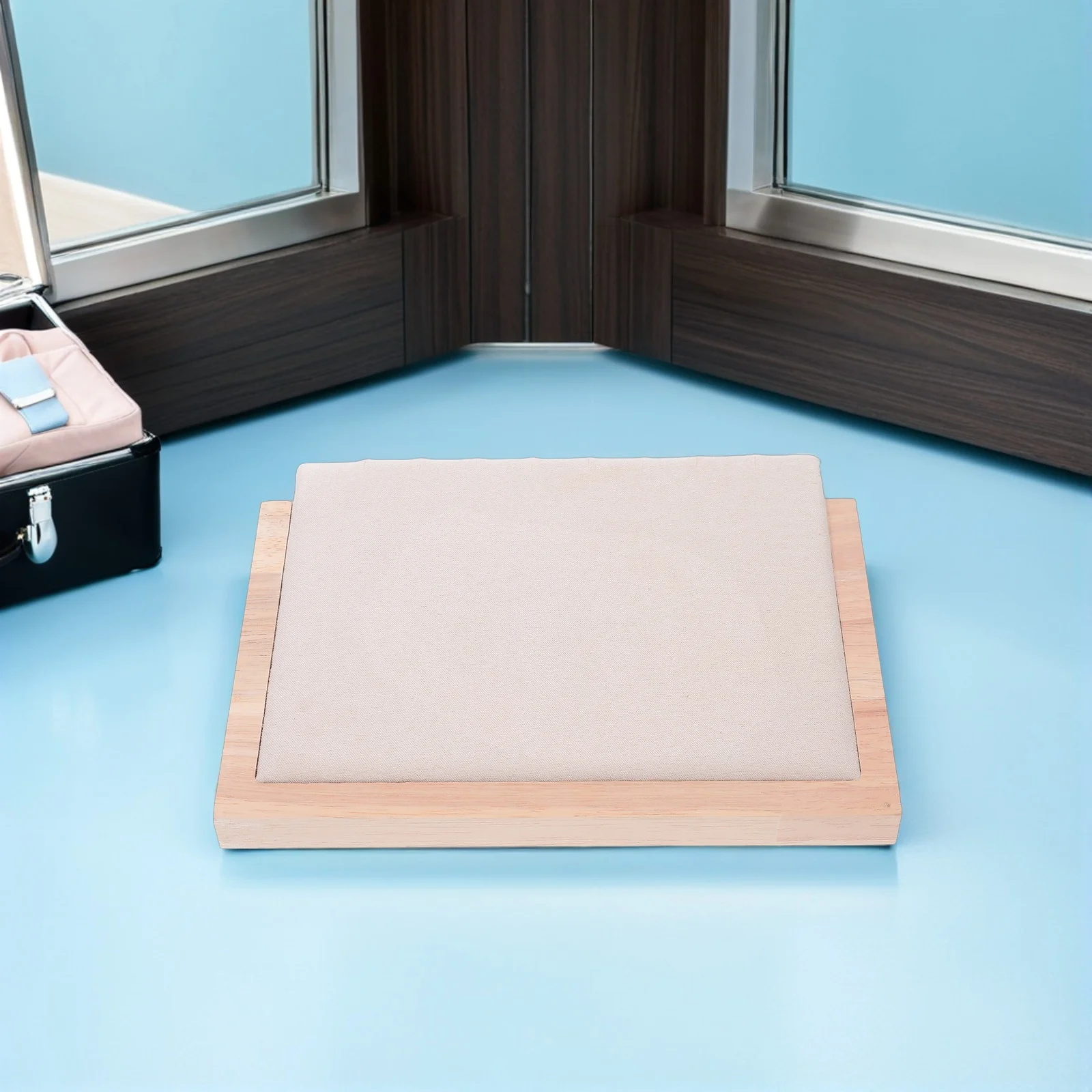 

Держатель для ожерелья из цельного дерева, поднос-органайзер с защитой от запутывания для ожерелий, серег, браслетов, настольная витрина, деревянные украшения