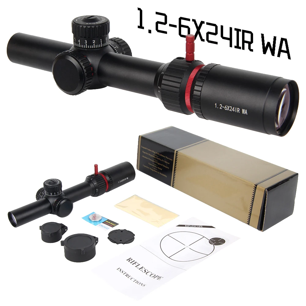 1.2-6x24IR WA Large field of view, thin wall, low light, high definition crosshair sight