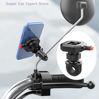 Universal Quick Release Motorcycle Electric Moto Bike Phone Holder Navigation Support Rearview Mirror Mount Clip GPS Brackets