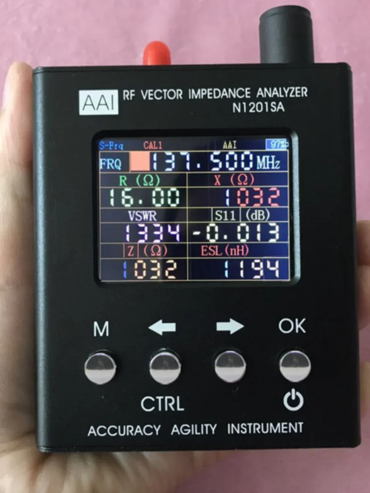 ORIGINAL English Verison N2061SA 1.1mhz to 1300MHz RFID 1.1MHz-1300MHz UV RF Vector Antenna Analyzer Meter Tester