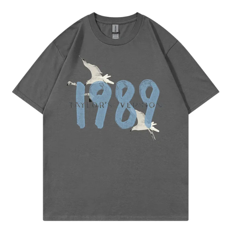 Camisetas de Taylor Swifts 1989, camiseta para hombres y mujeres, regalo para fanáticos, concierto de música, ropa de calle Unisex de manga corta, camiseta de gran tamaño