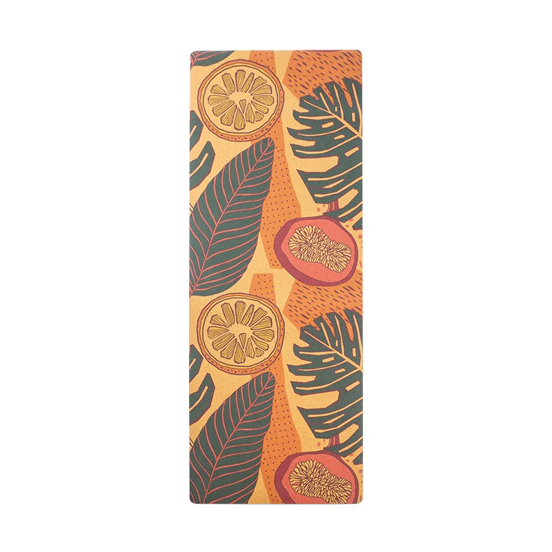 

Rubber Cork Color Printed Yoga Mat Body Position Line Yoga Mat Fitness Mat