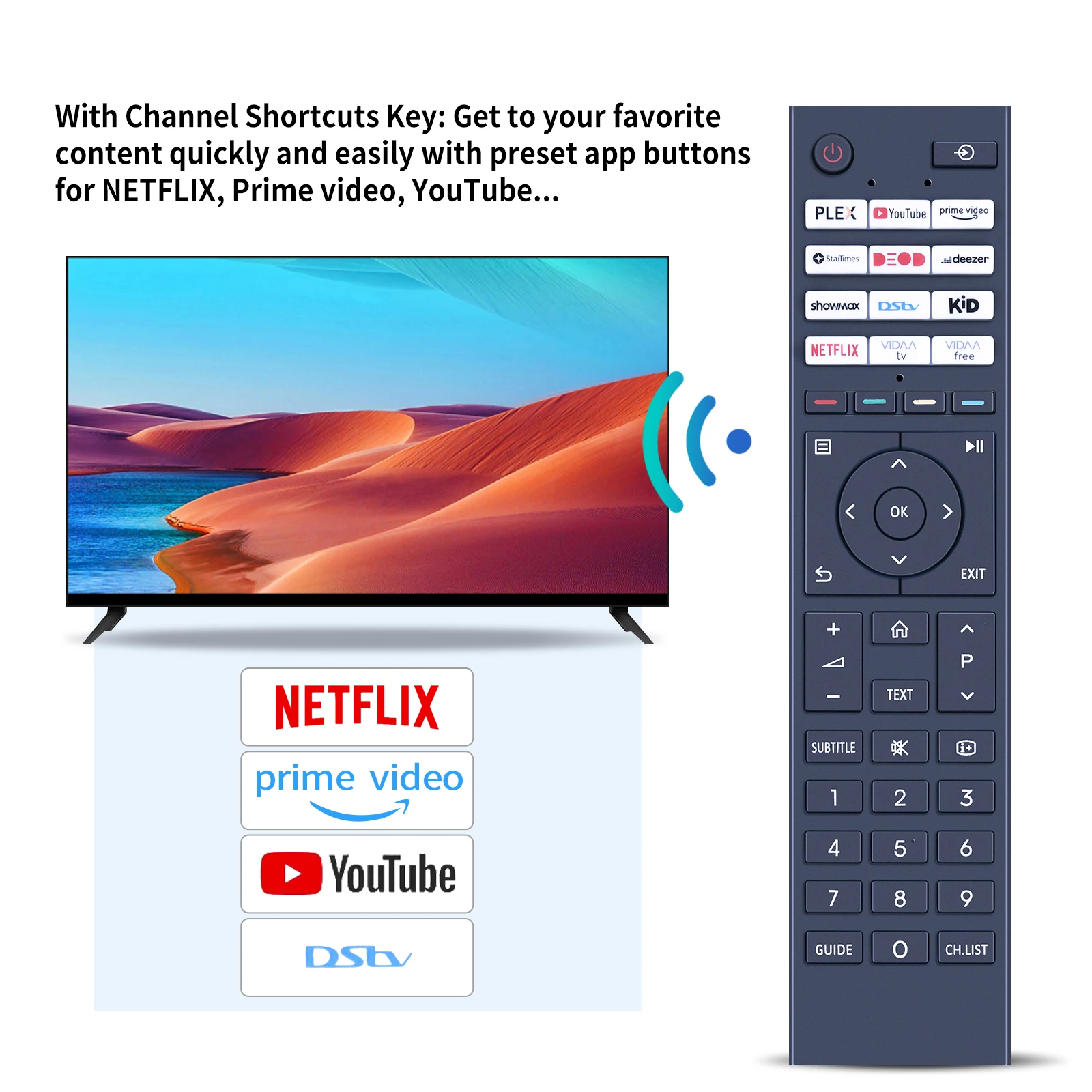 New CT-95068 Remote Control For Toshiba Smart TV CT95068