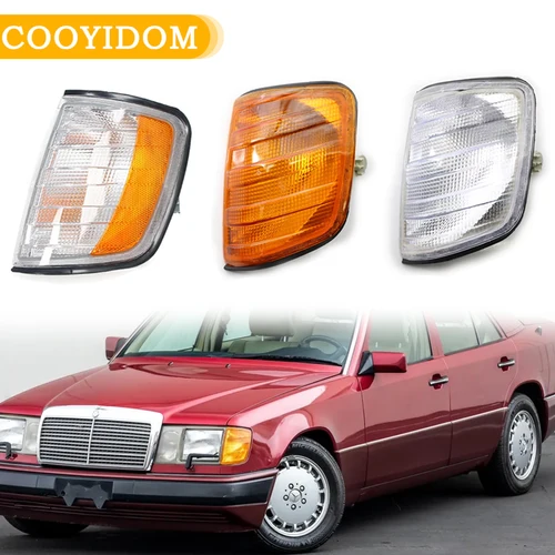 Luz de esquina para Mercedes Benz w124 w202 1986-1995 e180 e200 e300 indicador de luz de intermitente lámpara de luz ancha amarillo blanco