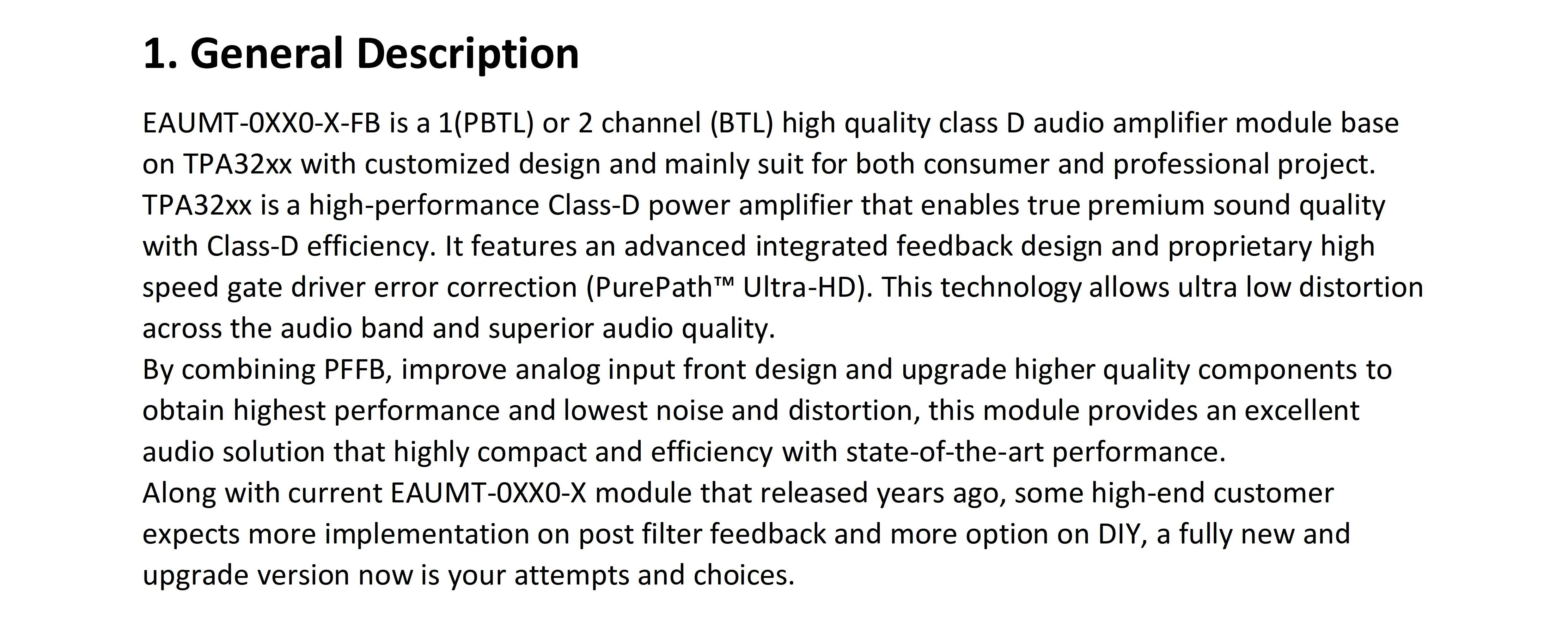 TPA3255 TPA3251 High-End-HiFi-Verstärker mit Feedback-Design – Detail 4