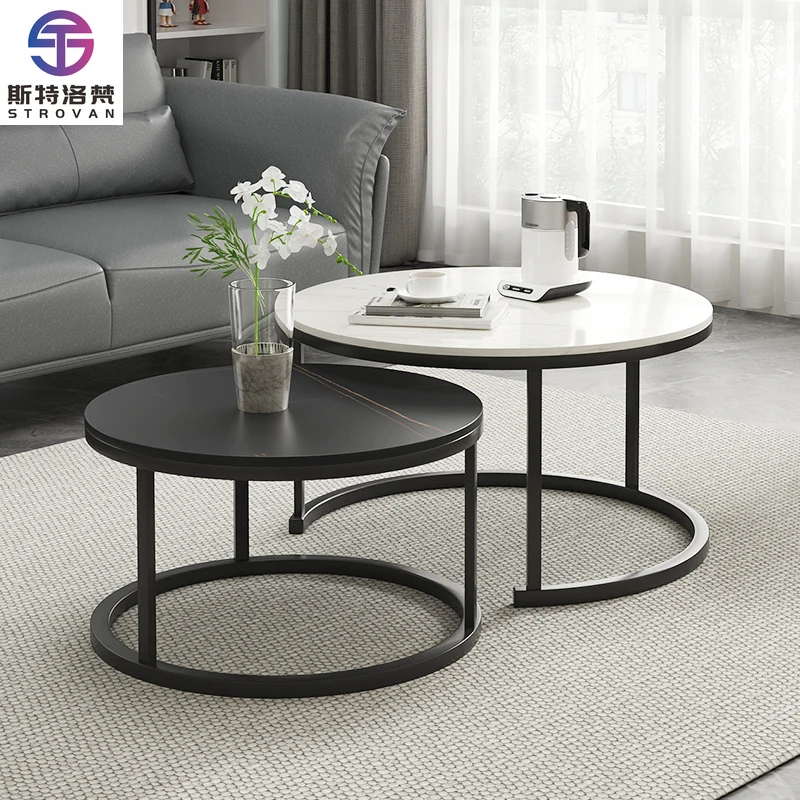 

Light Luxury Small Coffee Table, Living Room Home Tea Table, Simple Modern Simple Small Round Table