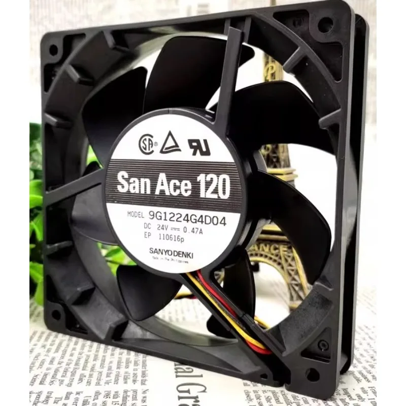 

New Cooler Fan for SANYO 9G1224G4D04 12CM 12025 24V 0.47A Inverter Cooling Fan 120 * 120 * 25mm