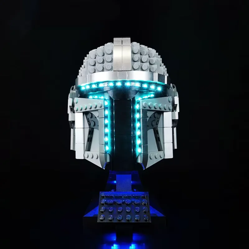 LYBMTWF LED Lighting Kit Compatible with Lego 75328 Mandalorian Helmet Model (NOT Include The Model Bricks)