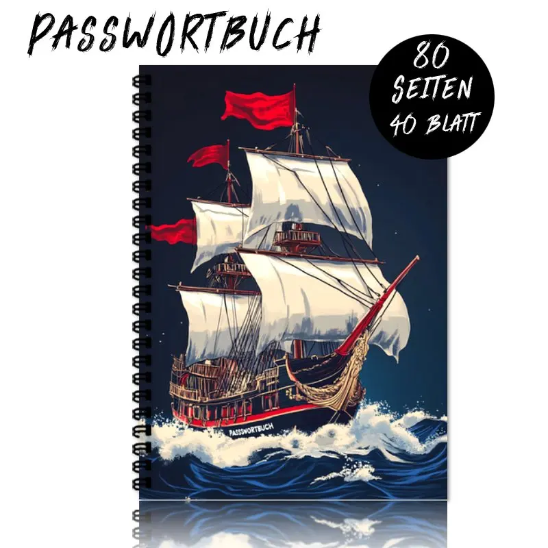 Deutsches Passwortbuch |  Sailing Notebook A5 - Security Tools Suitable,For Seniors and Those Who Have Forgotten Their Passwords