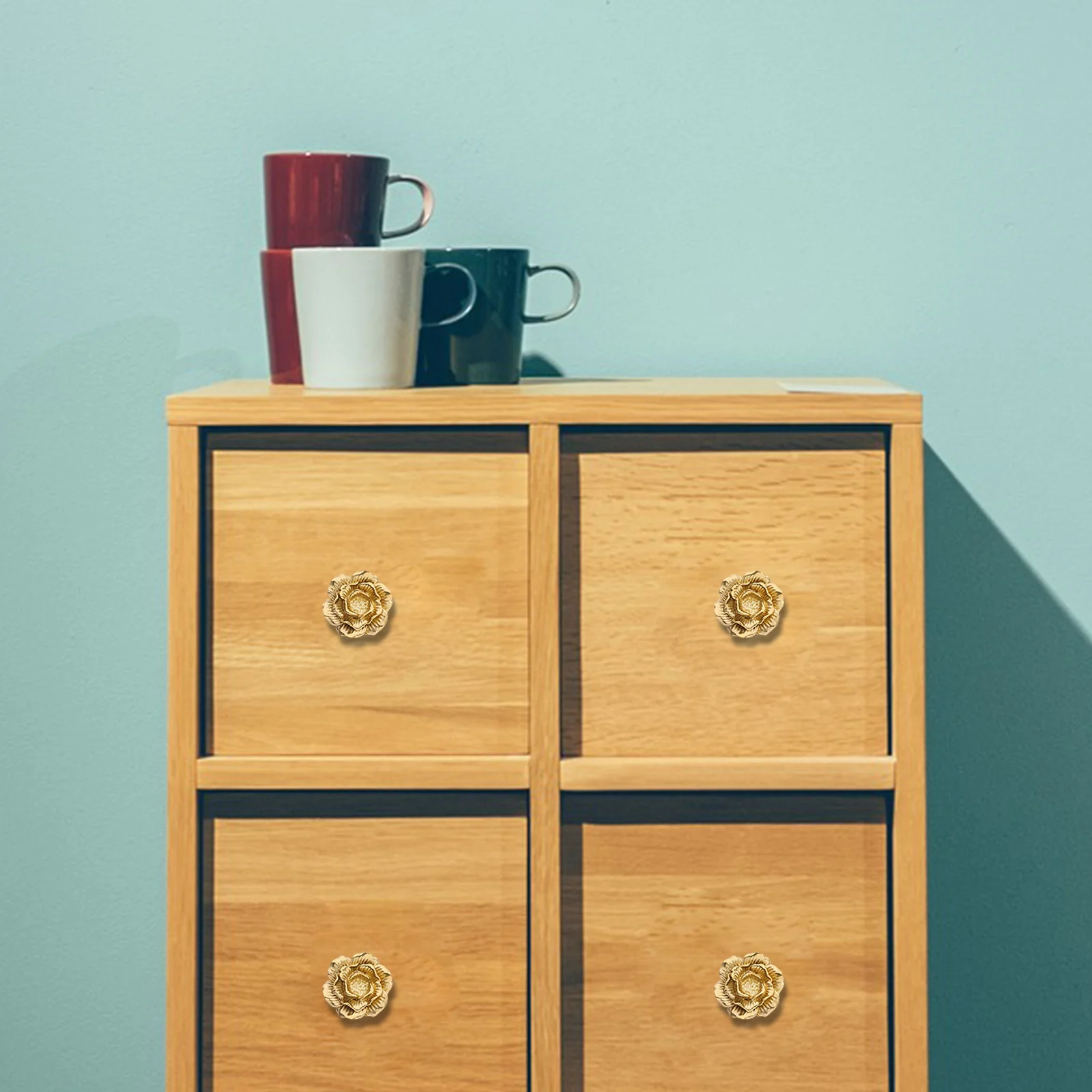 装飾的な真鍮製キャビネットノブ、メタル製引き出しプル、ファームハウス、ヴィンテージ、モダンスタイル家具用、124個の食器棚ノブ