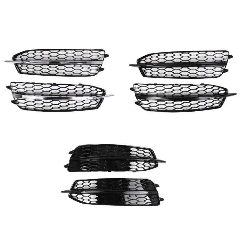 

For 4G0807681D 4G0807682D Front Bumper Fog Light Frame Grilles Lower Grill Cover