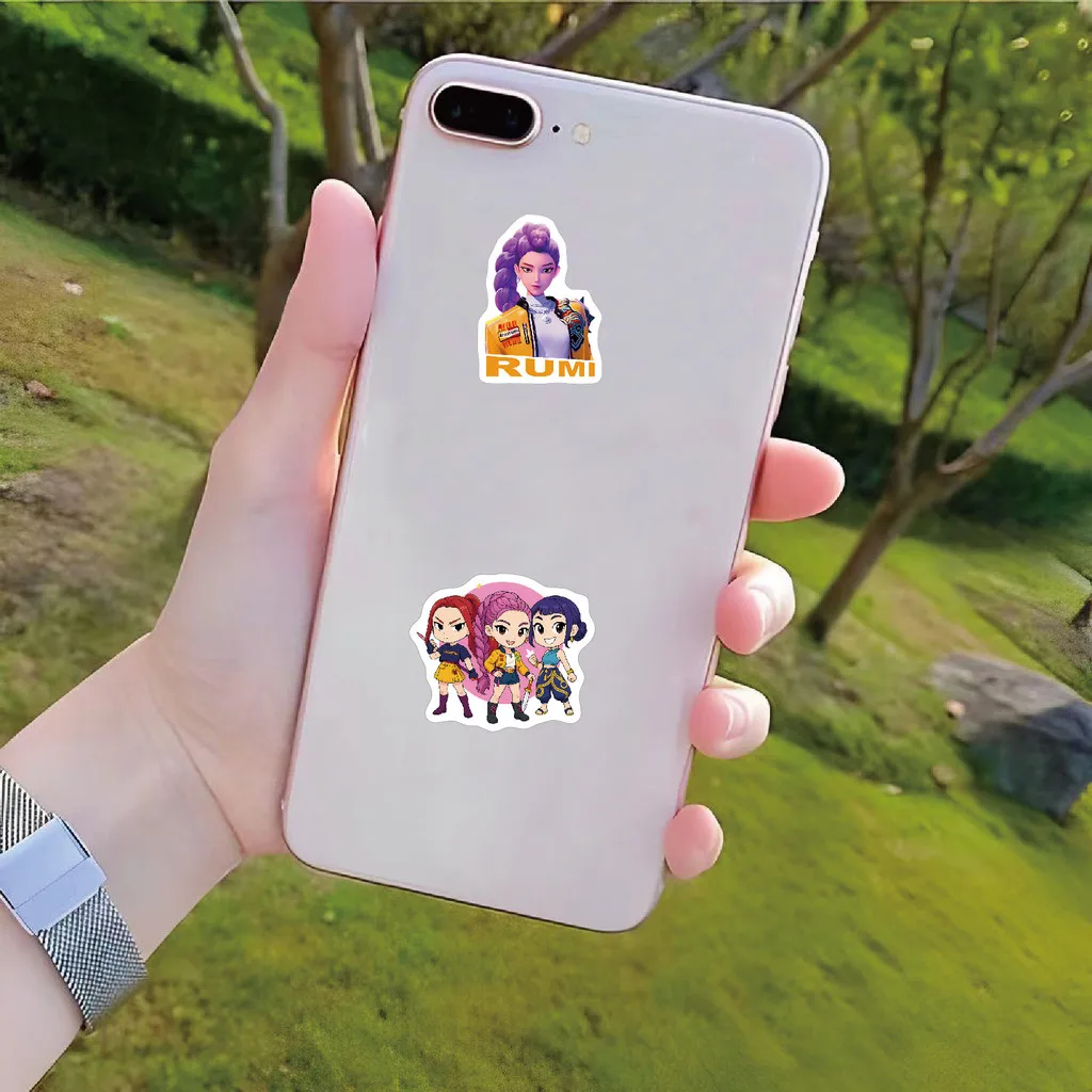 70 قطعة من ملصقات KPOP Demon Hunter - شارات ديكور كرتونية لامعة على الطراز الكوري لحقائب الظهر والهواتف وزجاجات المياه #4