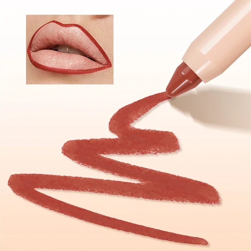 Lápiz labial de 8 colores, resistente al agua, Sexy, rojo mate, tinte de contorno, lápiz labial duradero, taza antiadherente, lápiz labial, maquillaje de labios cosmético