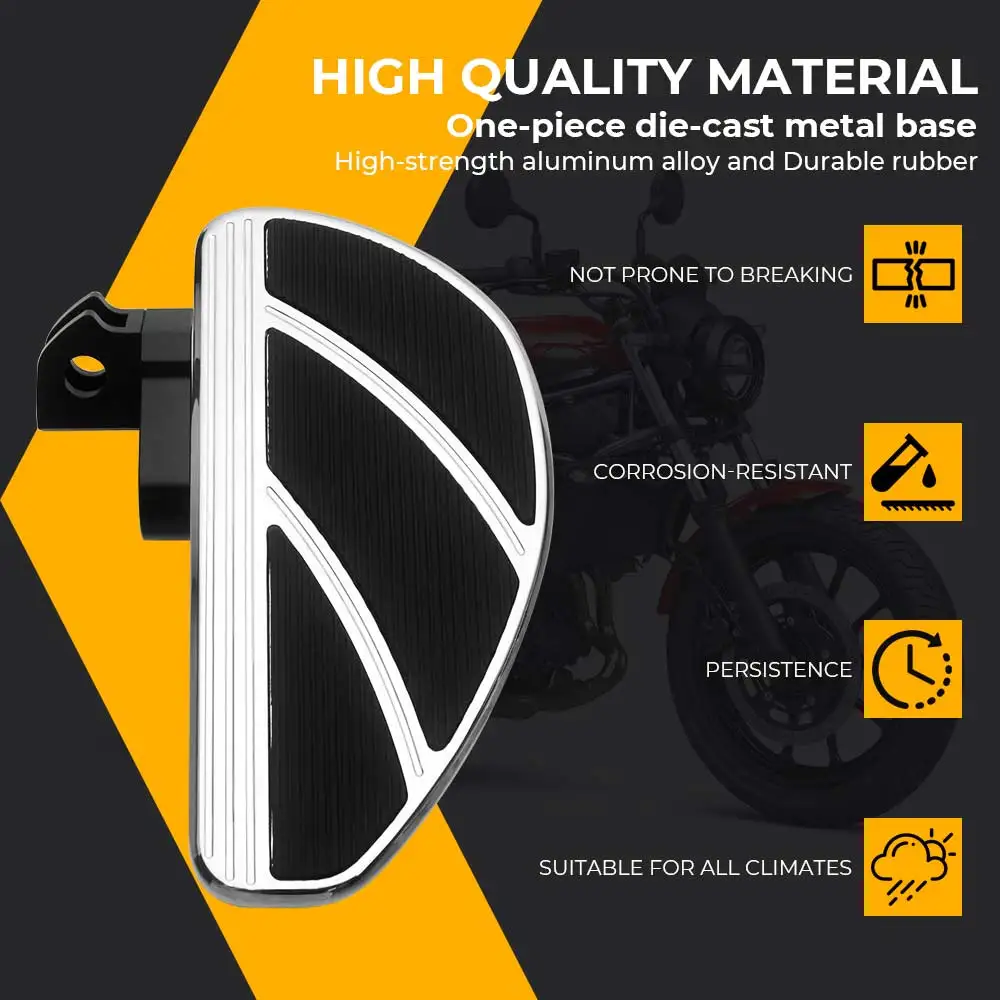 Aluminum Front Rider Foot Rest Pegs Motorcycle Accessories Wide Floorboards Compatible With Kawasaki Eliminator 500 ABS SE 24-26 6