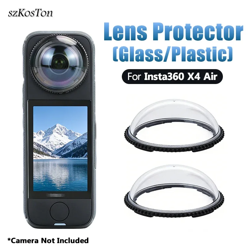 Lens Protector Cap for Insta360 X4 Air Premium Glass Lens Guards Scratch Proof Tempered Glass Camera Accessories