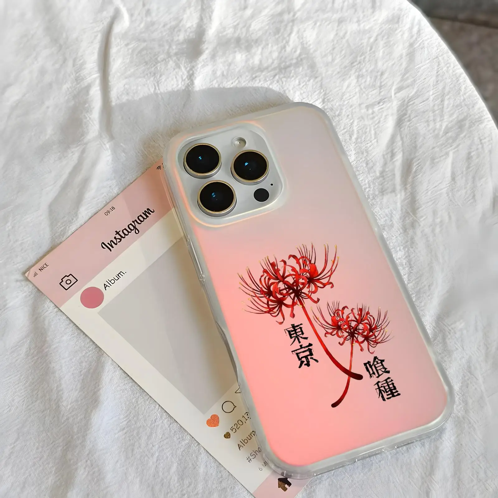 Coque antichoc classique motif anime Tokyo Ghoul, finition mate dégradée laser Aurora, pour iPhone 17 16 15 14 13 12 11 Pro Max