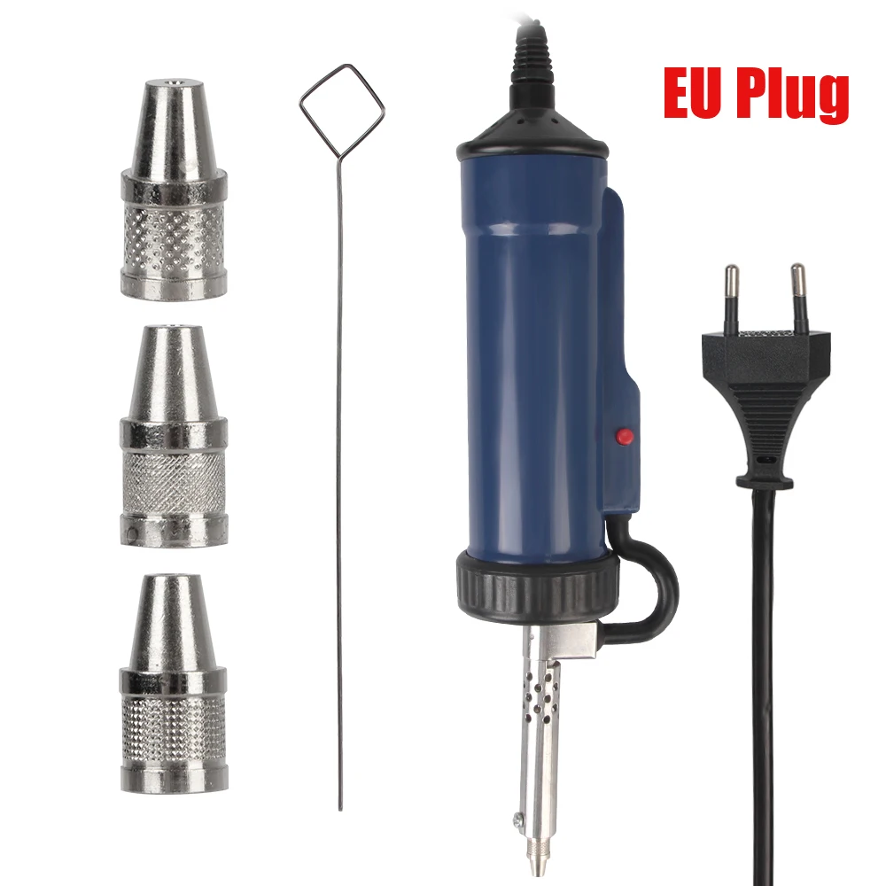 Tin Sucker Vacuüm met 3 Zuigmond EU/US Plug Solderen Verwijder Pomp Elektrische Soldeer ADT03 Nieuwe Desoldeermachine