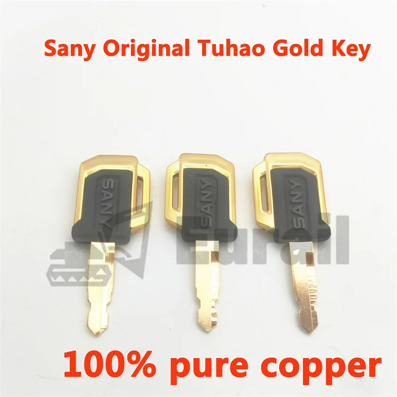 Sany 55 60 75 135 215 Sany Excavator Original New Tuhao Gold Key Open Door Ignition Key