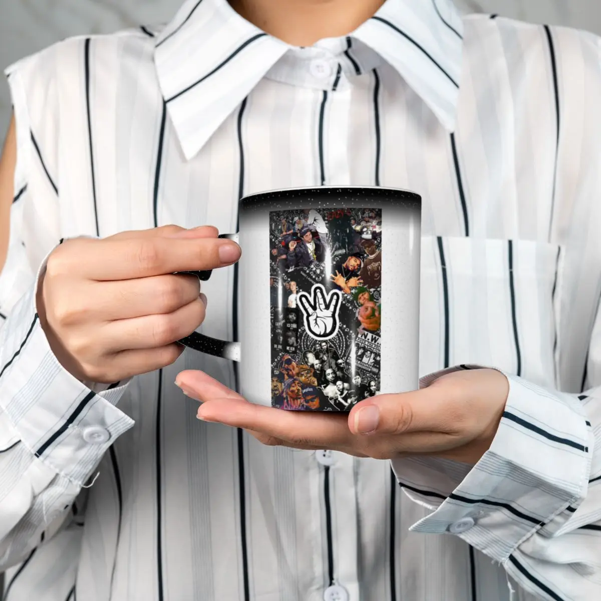 Rapper Tupac 2PAC Hip Hop Mug Funny Ceramic Coffee Cups Tea Mugs Milk Cup Drinkware Gift for Woman Man