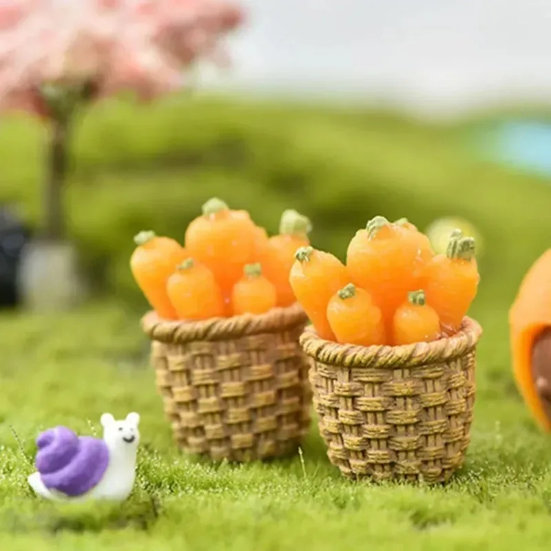 

Micro Landscape Cute Animal Cartoon Little Rabbit Carrot Room Cute Rabbit Horticulture Resin Jewelry Accessories